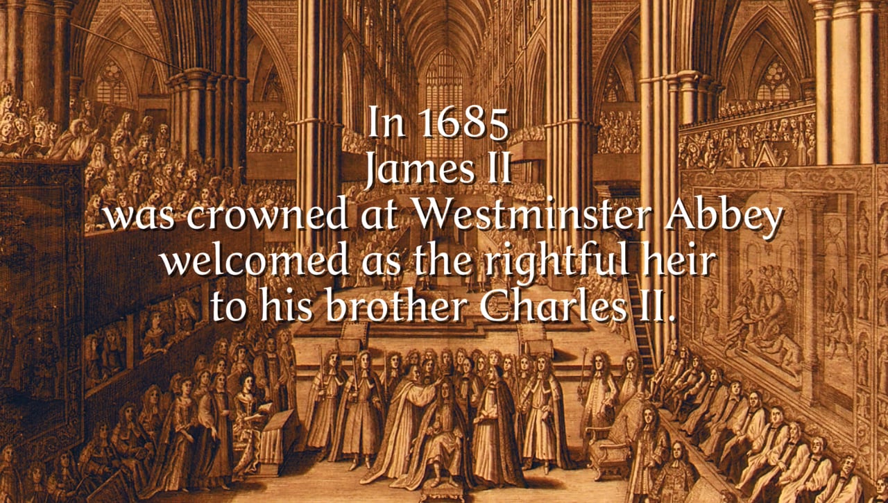 Ash and Iron: a sepia-toned coronation scene at Westminster Abbey